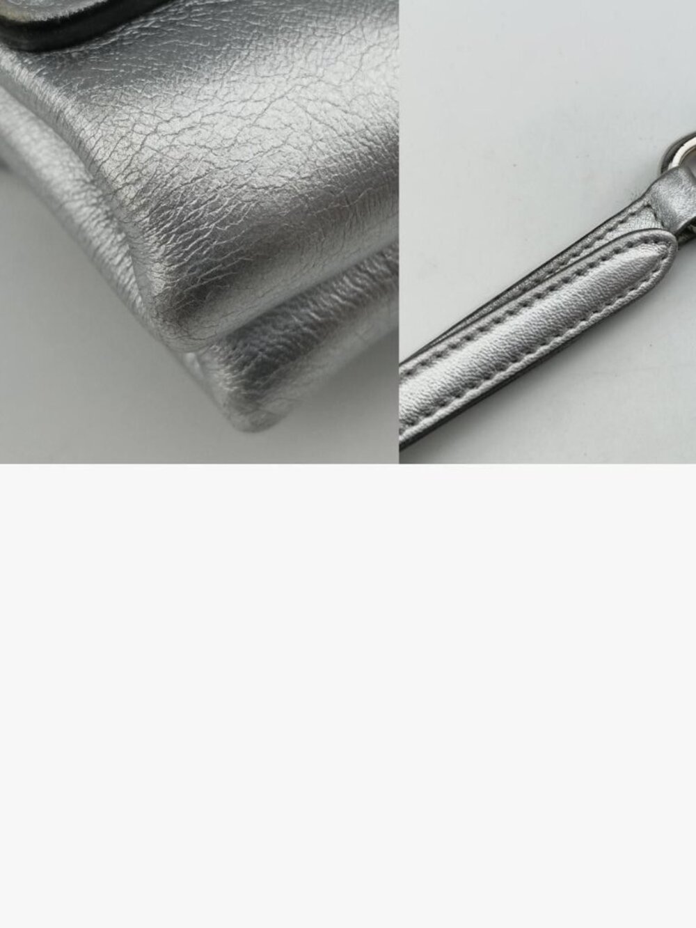Prada Half Flap Double Silver Leather Bag 25 - Picture 16 of 16